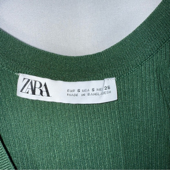 Zara Emerald Ribbed Tank Top - Picture 3 of 3